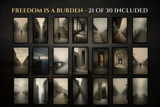 FREEDOM IS A BURDEN - Existentialist Wallpaper / Lock Screen Pack